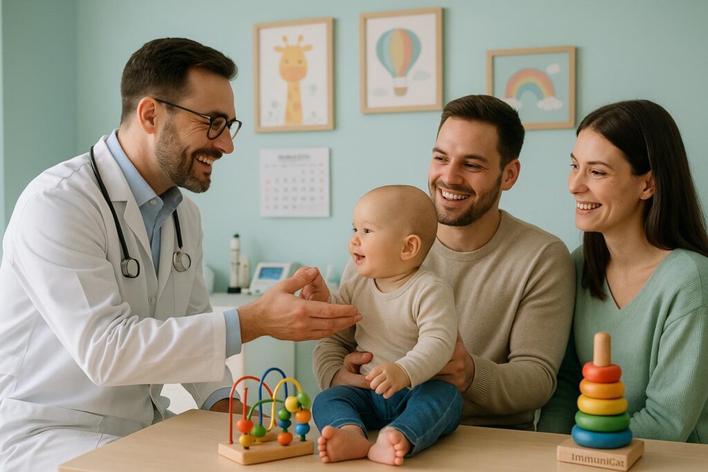 Consulta pediátrica crescimento saudável é essencial para acompanhar o desenvolvimento infantil, prevenir doenças e garantir bem-estar desde os primeiros anos de vida. (imagem gerada com inteligência artificial)