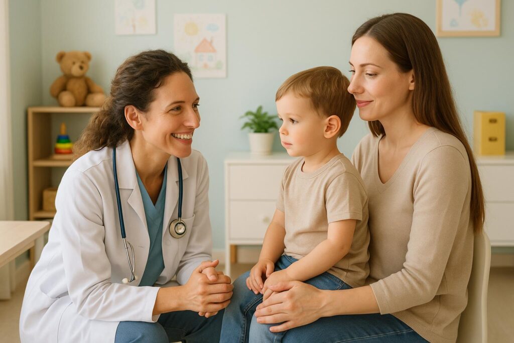 Atendimento pediátrico humanizado eficaz alia técnica e empatia para garantir cuidado acolhedor, seguro e personalizado para a saúde infantil. (imagem gerada com inteligência artificial)