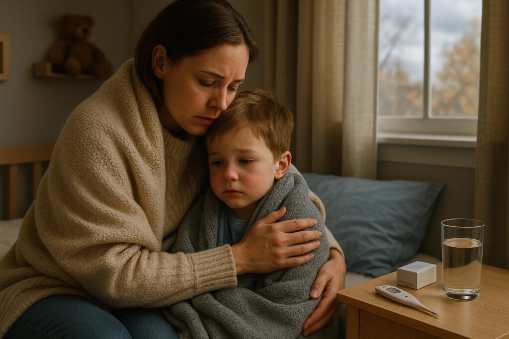 Meu filho está gripado: saiba quando levar ao pediatra urgentemente para garantir diagnóstico precoce e evitar complicações graves na saúde infantil. (imagem gerada com inteligência artificial)