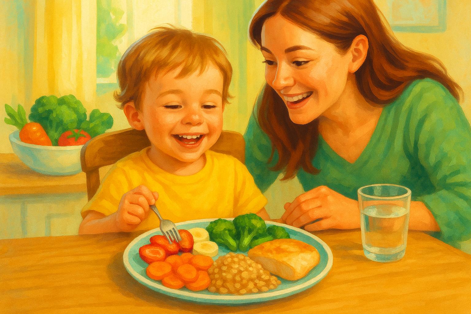 Nutrição infantil: guia completo para montar uma alimentação saudável, equilibrada e adaptada às fases da criança, promovendo desenvolvimento e bem-estar. (imagem gerada com inteligência artificial)