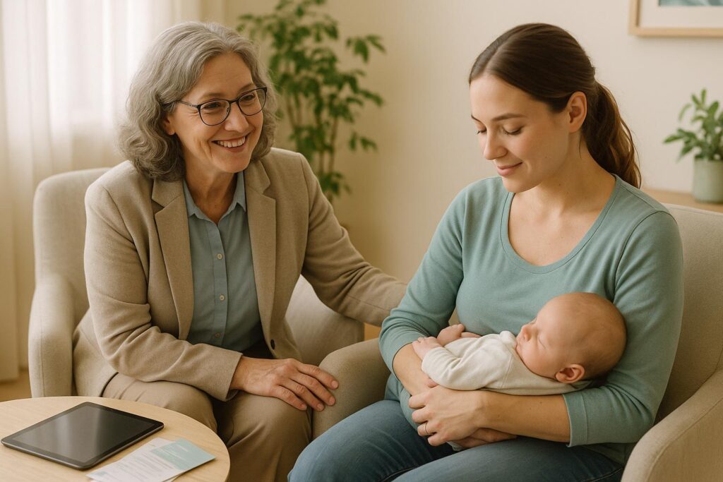 Consultoria em amamentação oferece suporte técnico e emocional essencial para mães, garantindo sucesso no aleitamento e fortalecimento do vínculo com o bebê. (imagem gerada com inteligência artificial)