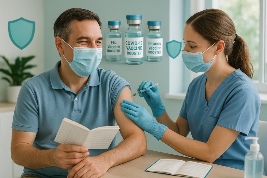 Por que adultos precisam tomar a dose de reforço da vacina regularmente? Para manter a imunidade eficaz e proteção contínua contra doenças graves. (imagem gerada com inteligência artificial)