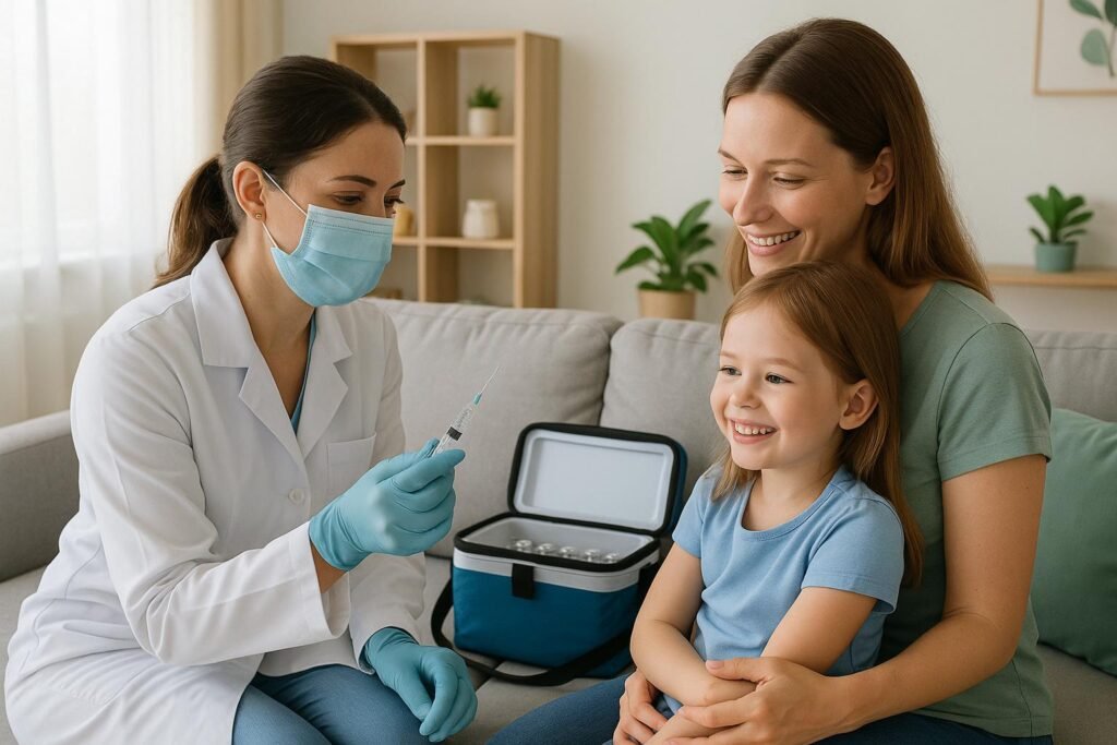 Vacinação e Consulta Domiciliar em Sorocaba oferece conforto, segurança e praticidade com atendimento humanizado no conforto da sua casa. (imagem gerada com inteligência artificial)