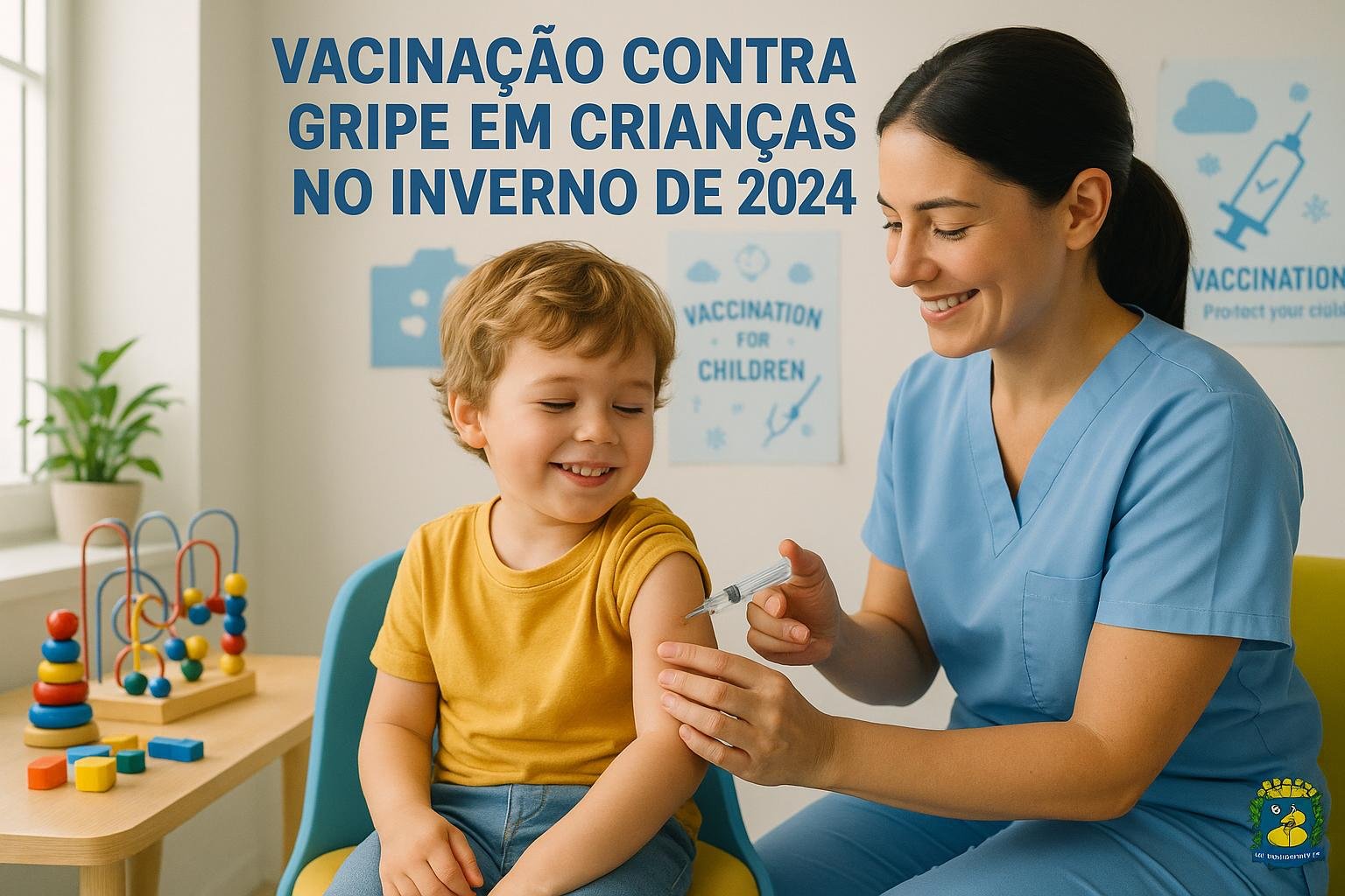 Vacinação contra gripe em crianças é essencial para evitar complicações e garantir proteção no inverno 2024, especialmente em Sorocaba. (imagem gerada com inteligência artificial)