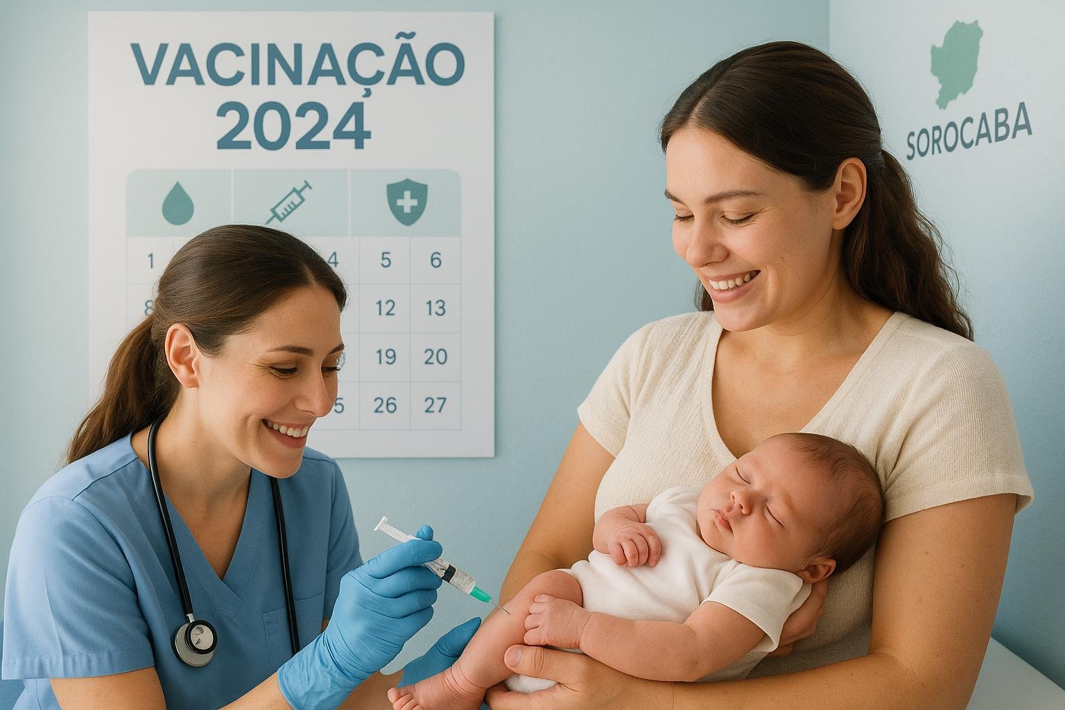 Vacinação para recém-nascidos em Sorocaba: guia atualizado 2024 com calendário, locais, vacinas essenciais e procedimentos para proteger seu bebê. (imagem gerada com inteligência artificial)