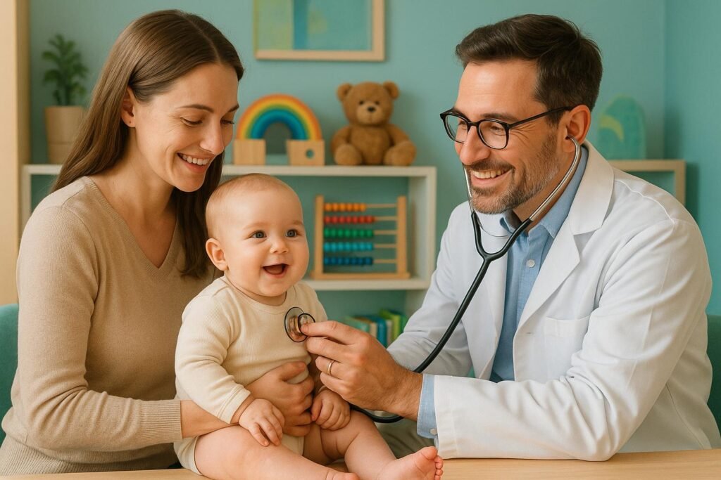Como preparar seu filho para a primeira consulta pediátrica com dicas práticas para garantir uma experiência tranquila, segura e acolhedora para toda a família. (imagem gerada com inteligência artificial)