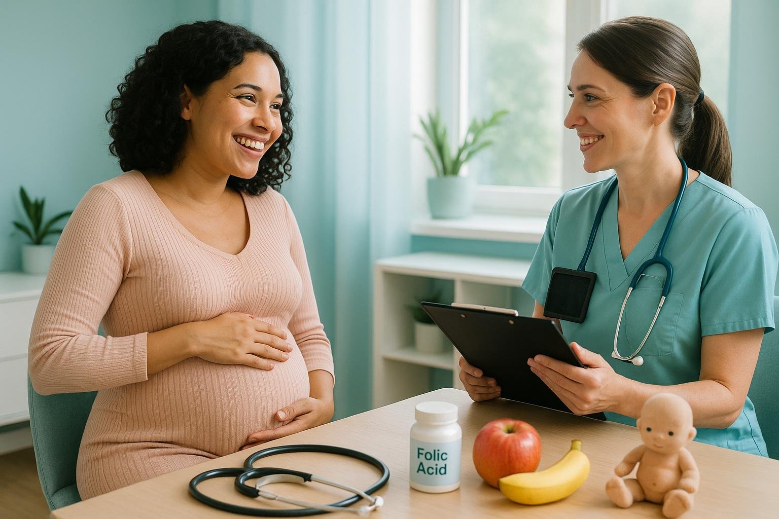 Cuidados essenciais no pré-natal garantem saúde da mãe e do bebê com exames, hábitos saudáveis e acompanhamento médico durante toda a gestação. (imagem gerada com inteligência artificial)