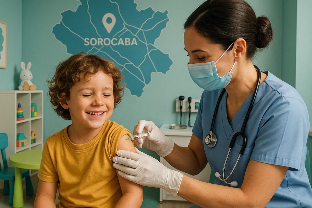 Onde vacinar crianças em Sorocaba: saiba as opções seguras, públicas e privadas, e garanta a imunização eficaz e proteção da saúde do seu filho. (imagem gerada com inteligência artificial)