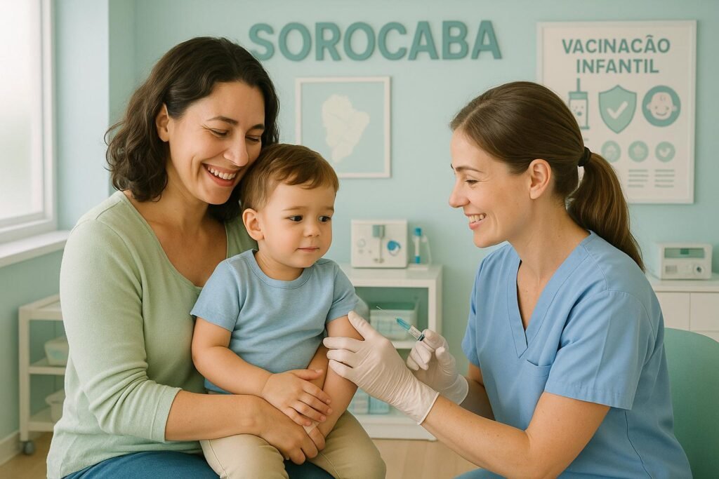 Vacinação combinada para crianças em Sorocaba oferece proteção eficaz, reduz injeções e facilita a imunização, promovendo saúde infantil segura e completa. (imagem gerada com inteligência artificial)