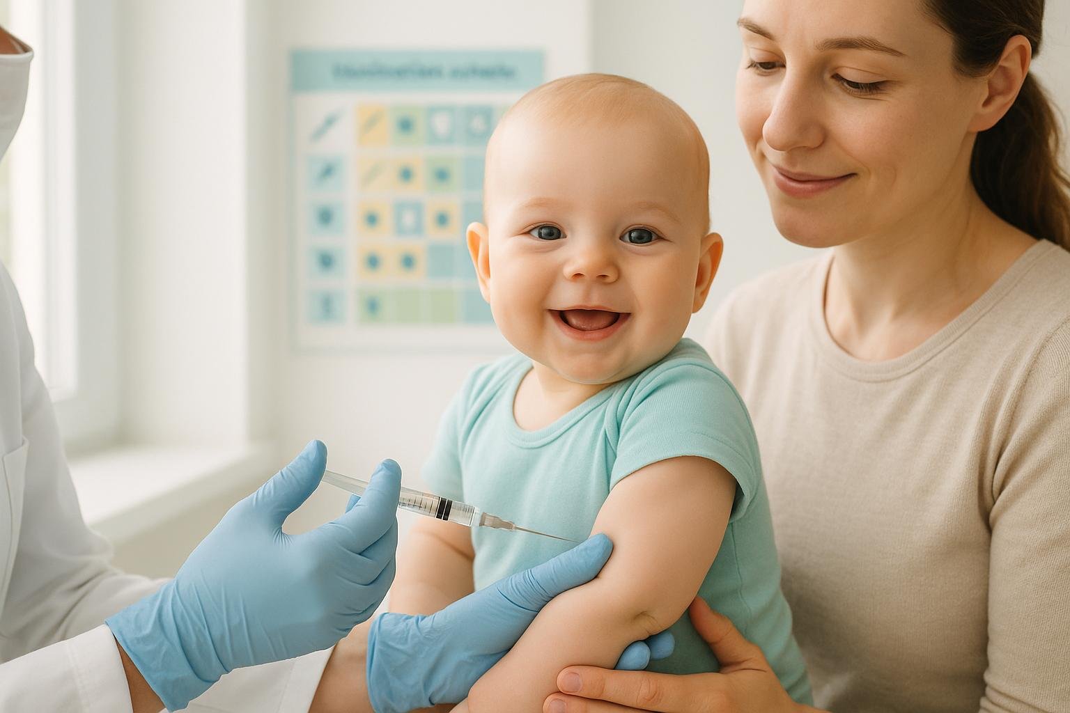 Como funcionam as vacinas para crianças nos primeiros meses garante proteção essencial, fortalecendo o sistema imunológico e prevenindo doenças graves. (imagem gerada com inteligência artificial)